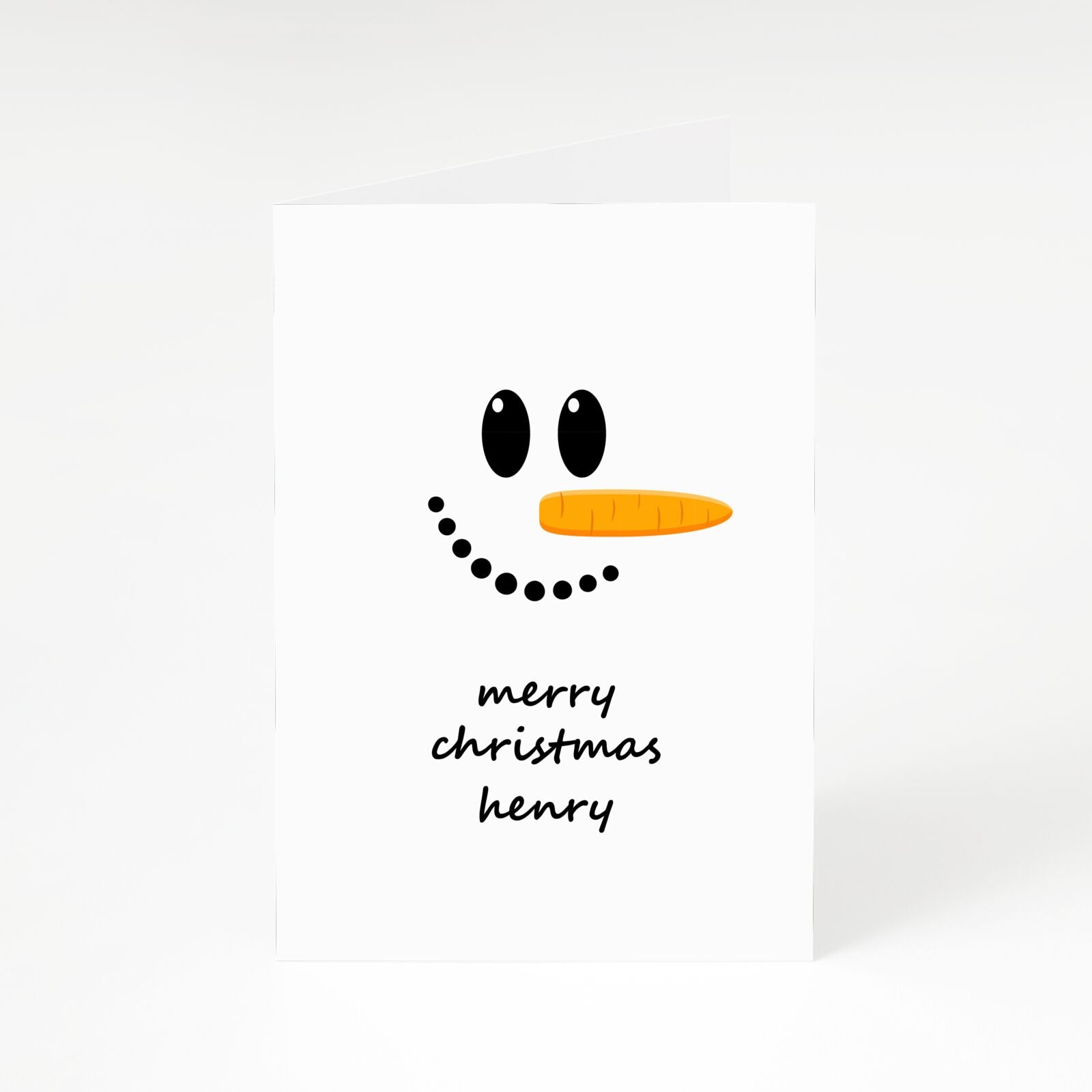 Personalised Snowman A5 Greetings Card