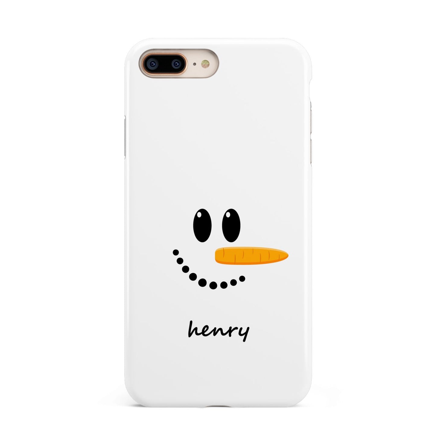 Personalised Snowman Apple iPhone 7 8 Plus 3D Tough Case