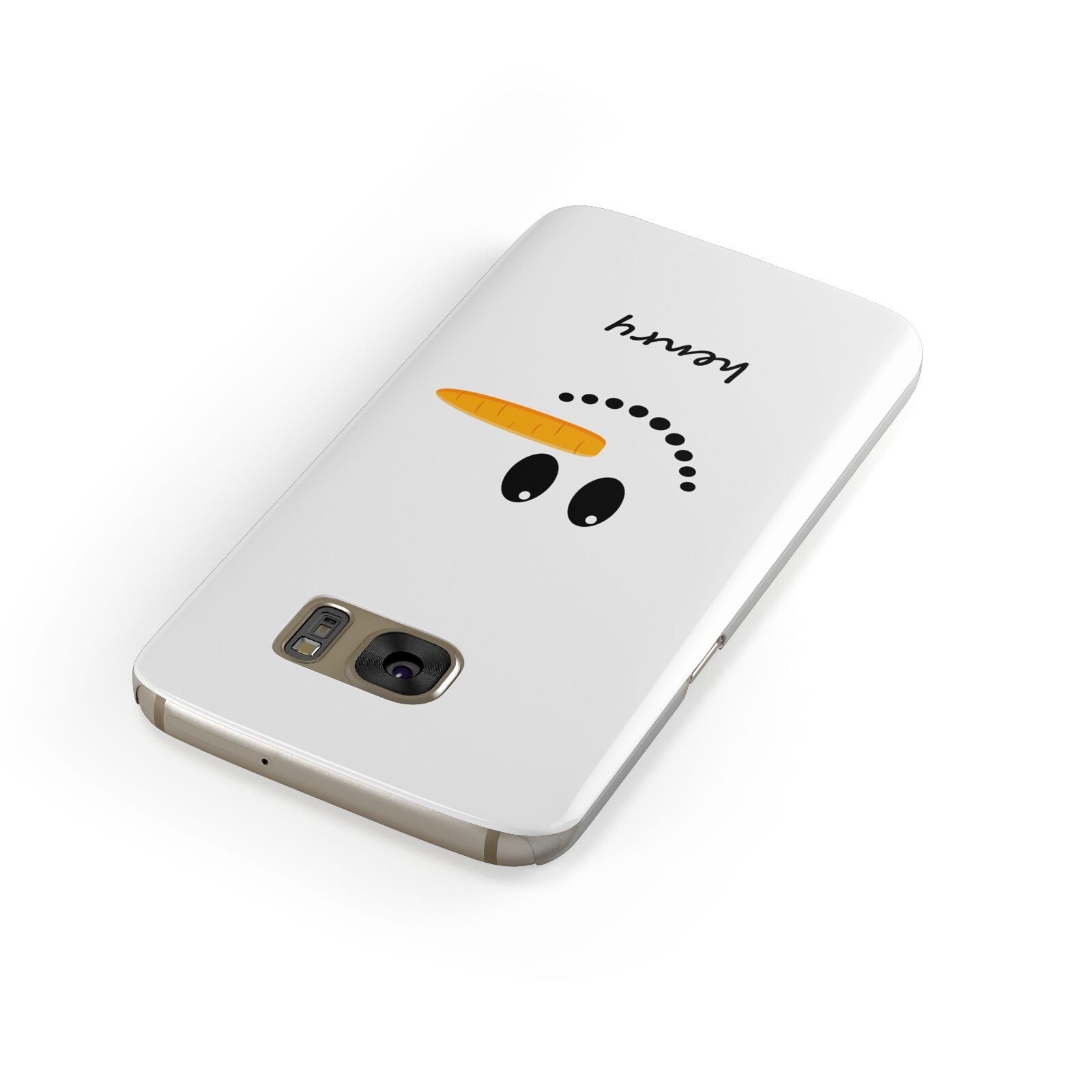 Personalised Snowman Samsung Galaxy Case Front Close Up