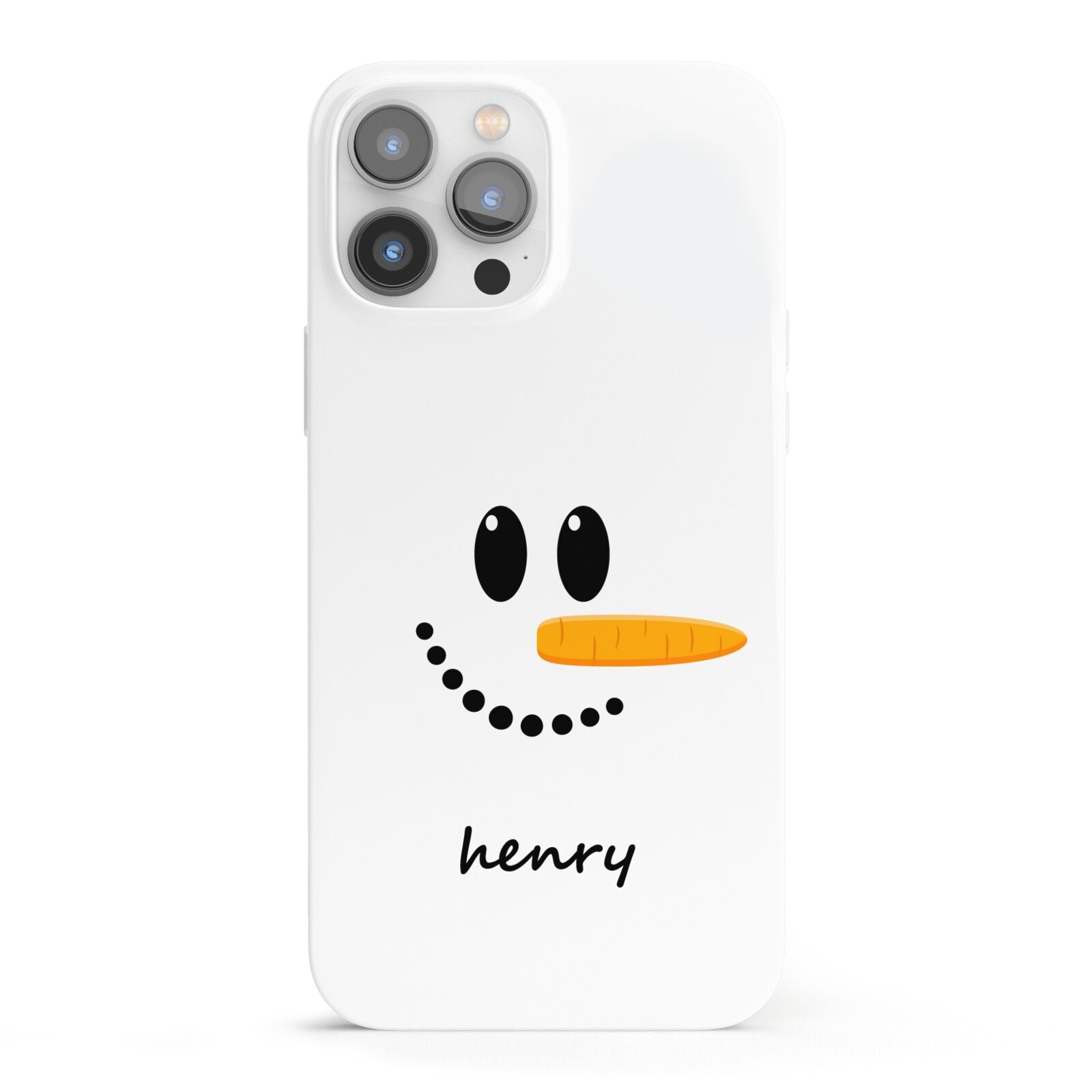 Personalised Snowman iPhone 13 Pro Max Full Wrap 3D Snap Case