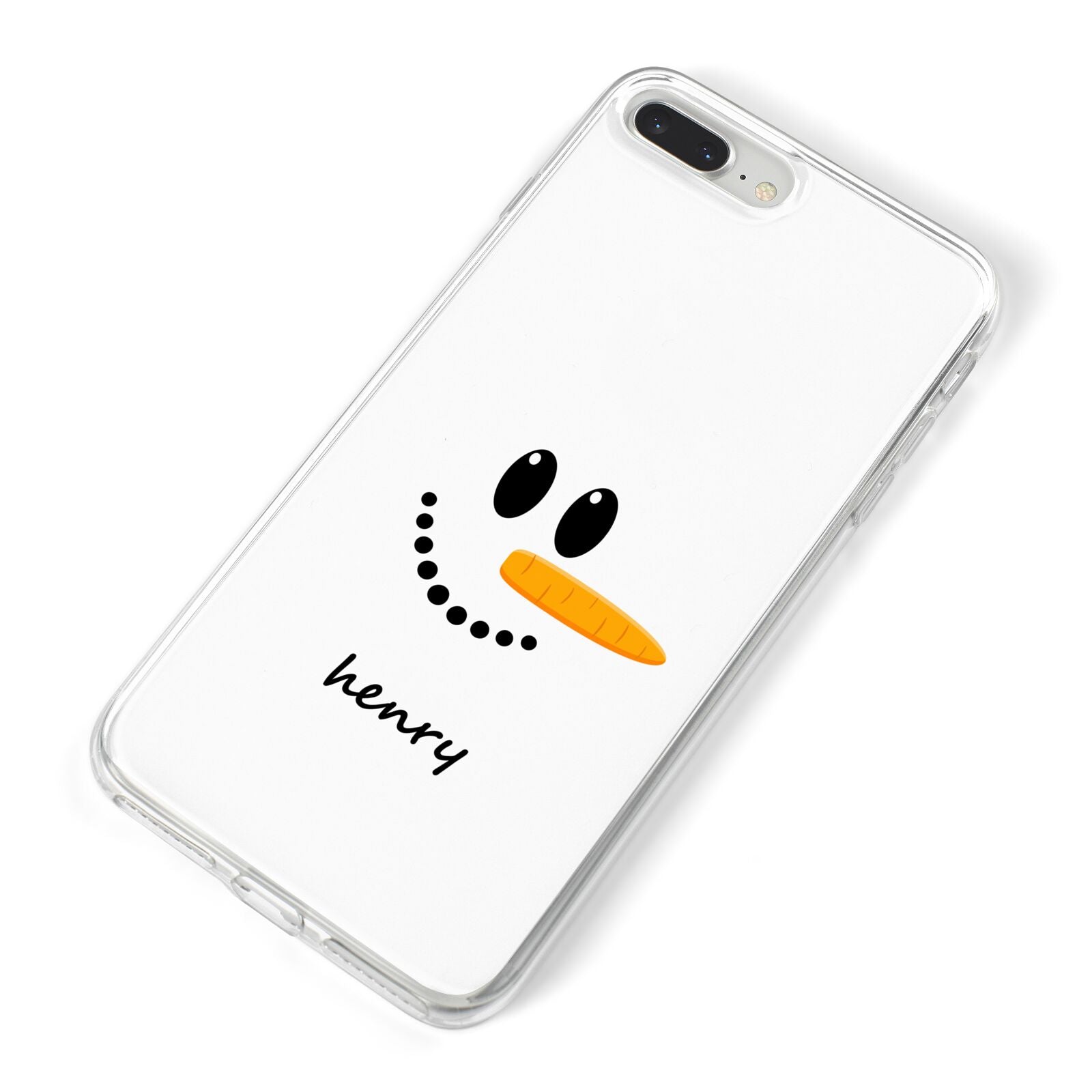 Personalised Snowman iPhone 8 Plus Bumper Case on Silver iPhone Alternative Image