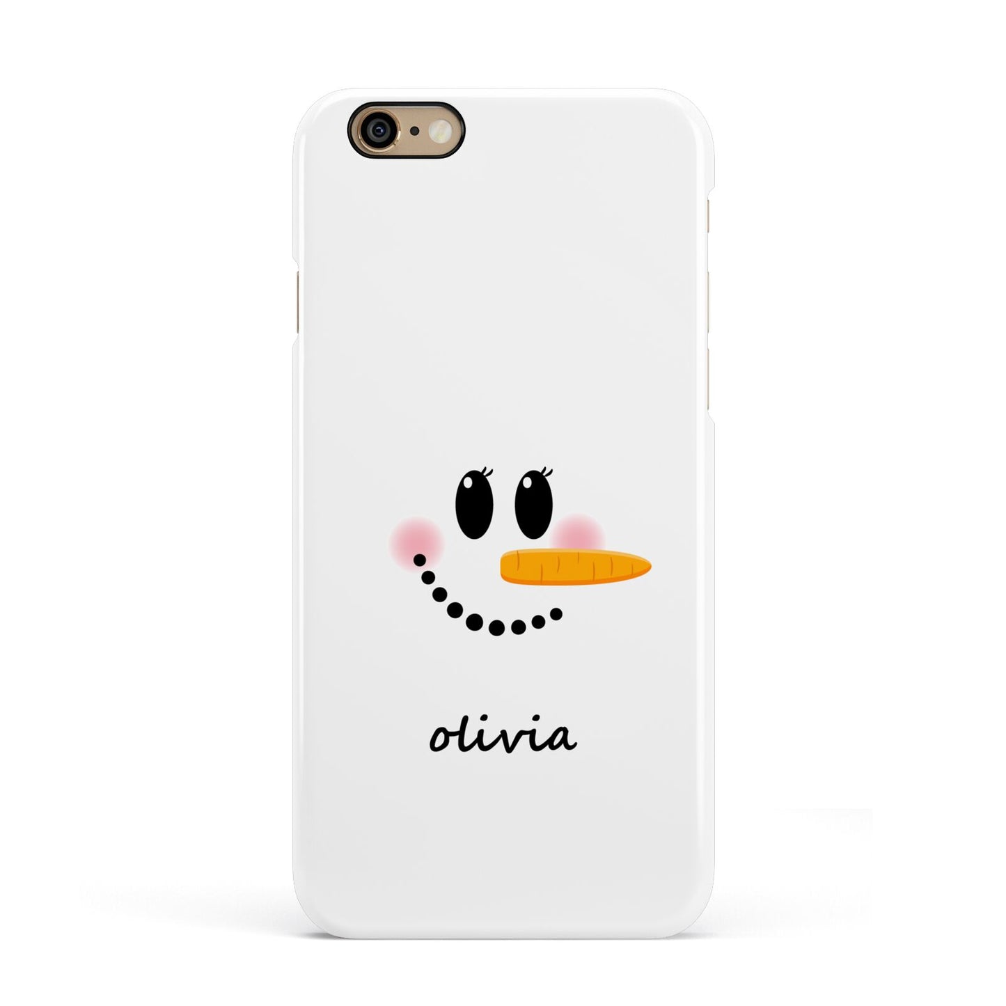 Personalised Snowwoman Apple iPhone 6 3D Snap Case