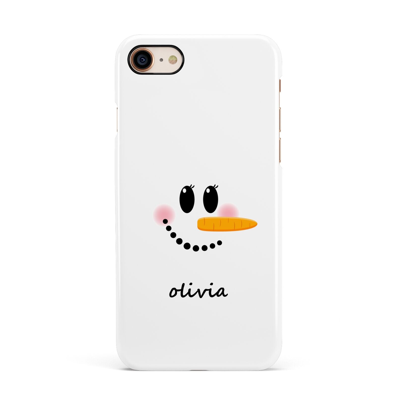 Personalised Snowwoman Apple iPhone 7 8 3D Snap Case