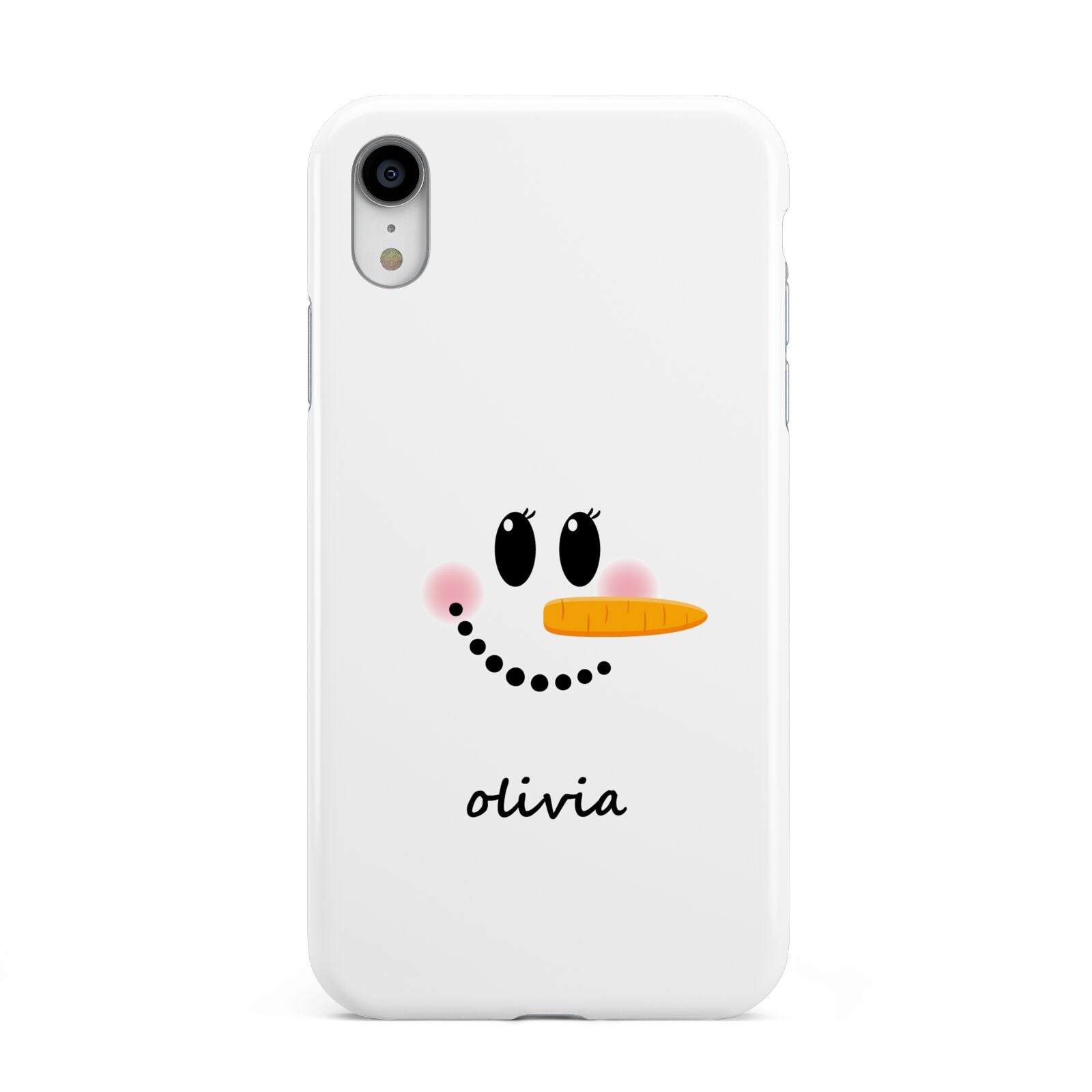 Personalised Snowwoman Apple iPhone XR White 3D Tough Case