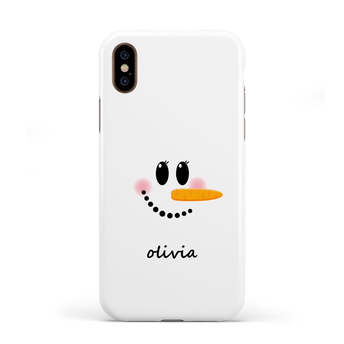 Personalised Snowwoman Apple iPhone XS 3D Tough