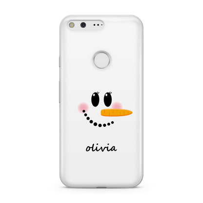 Personalised Snowwoman Google Pixel Case