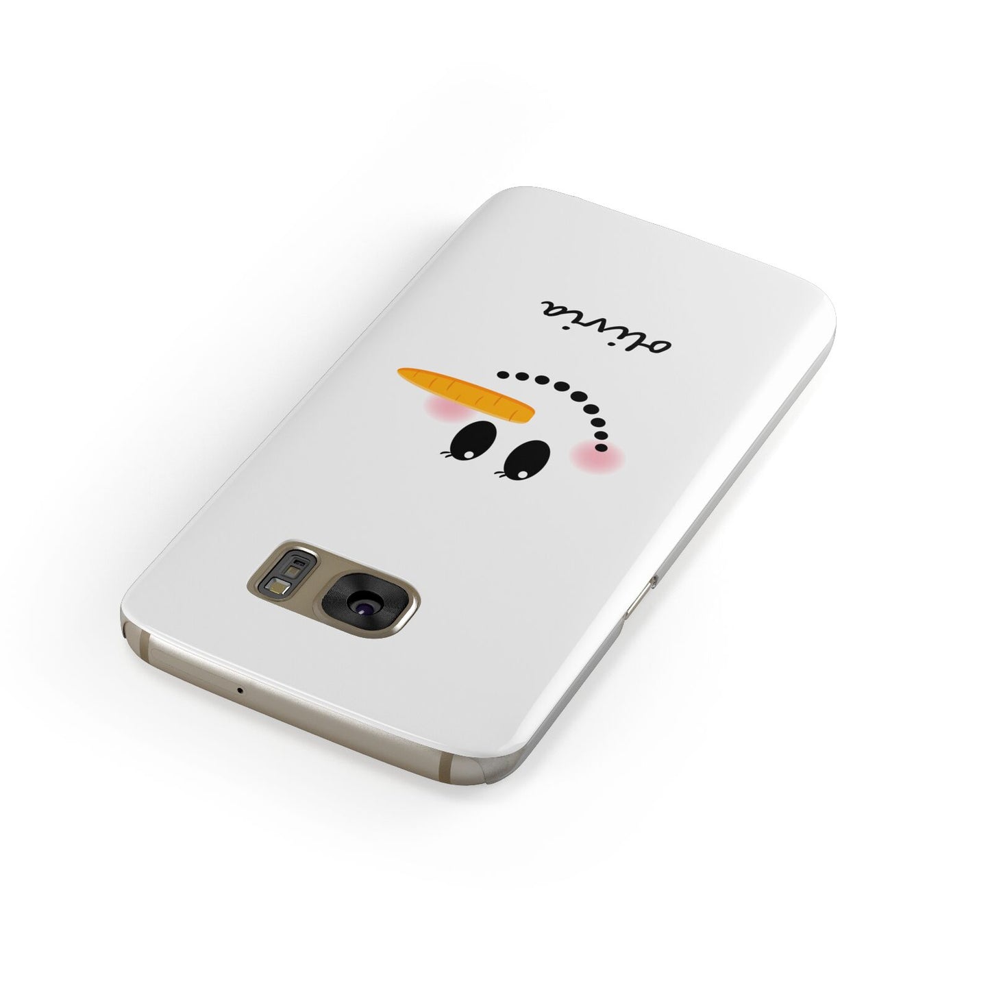 Personalised Snowwoman Samsung Galaxy Case Front Close Up