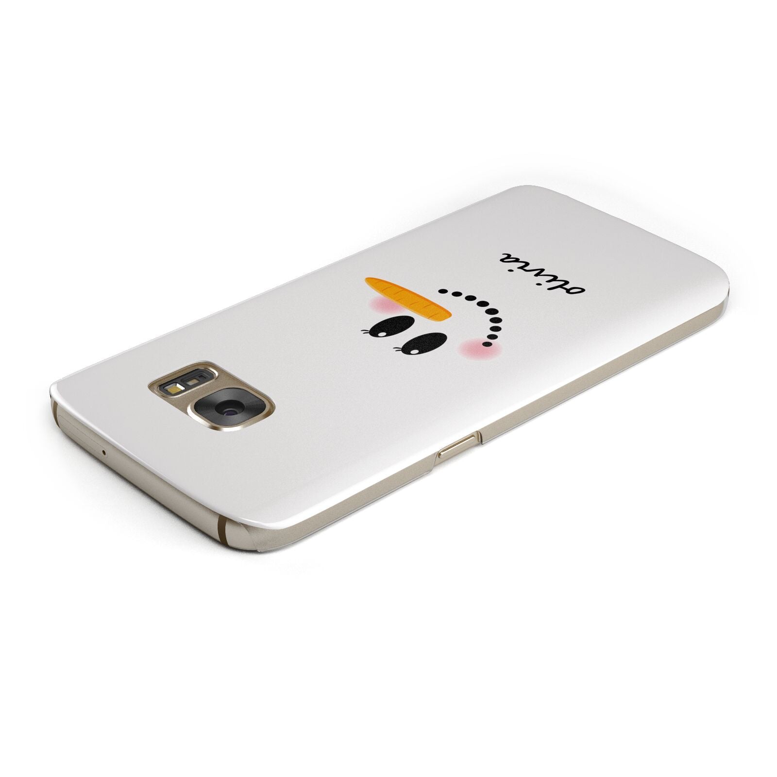 Personalised Snowwoman Samsung Galaxy Case Top Cutout