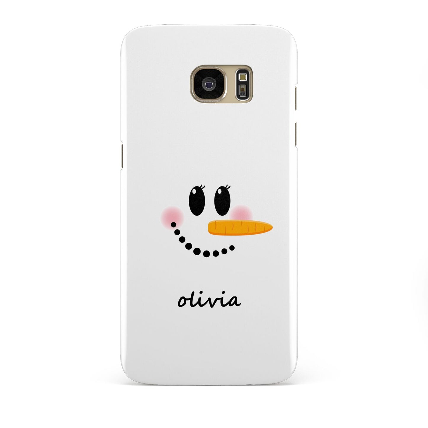 Personalised Snowwoman Samsung Galaxy S7 Edge Case