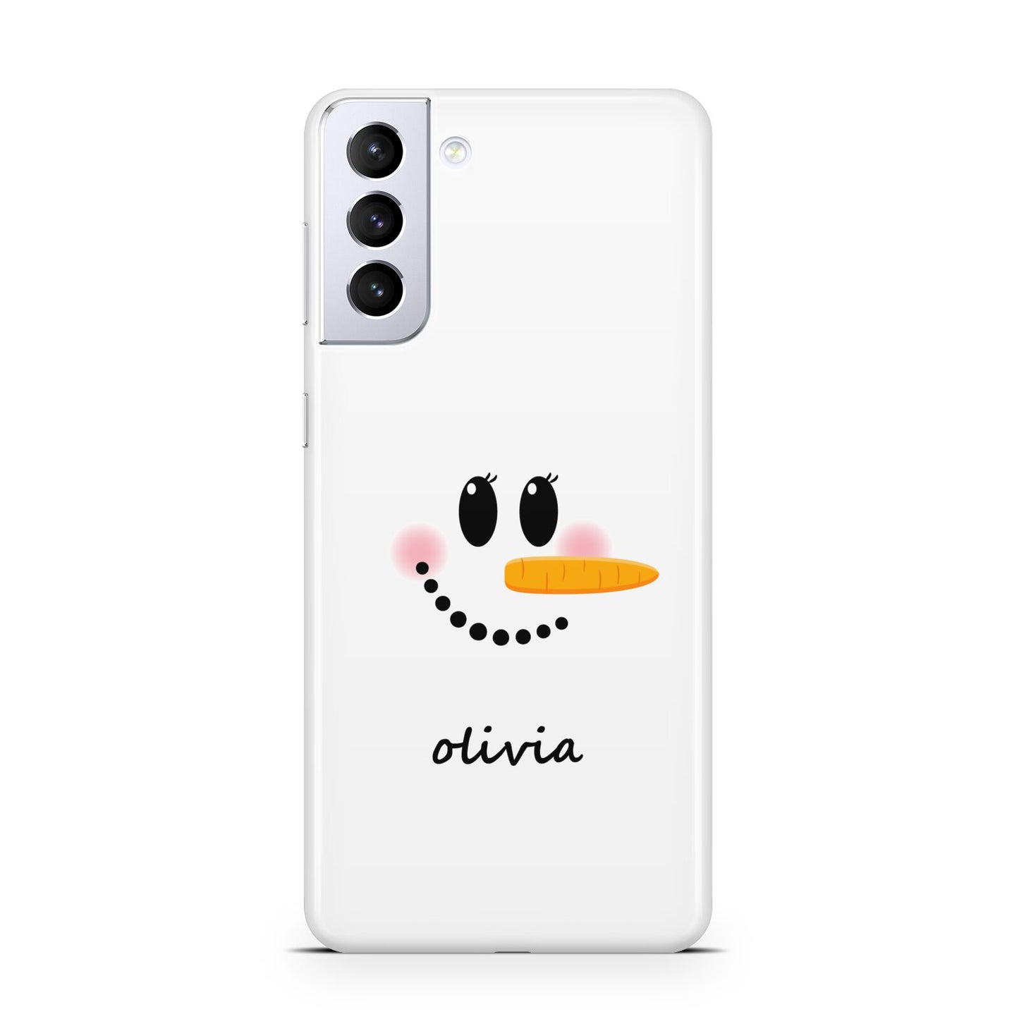 Personalised Snowwoman Samsung S21 Plus Case