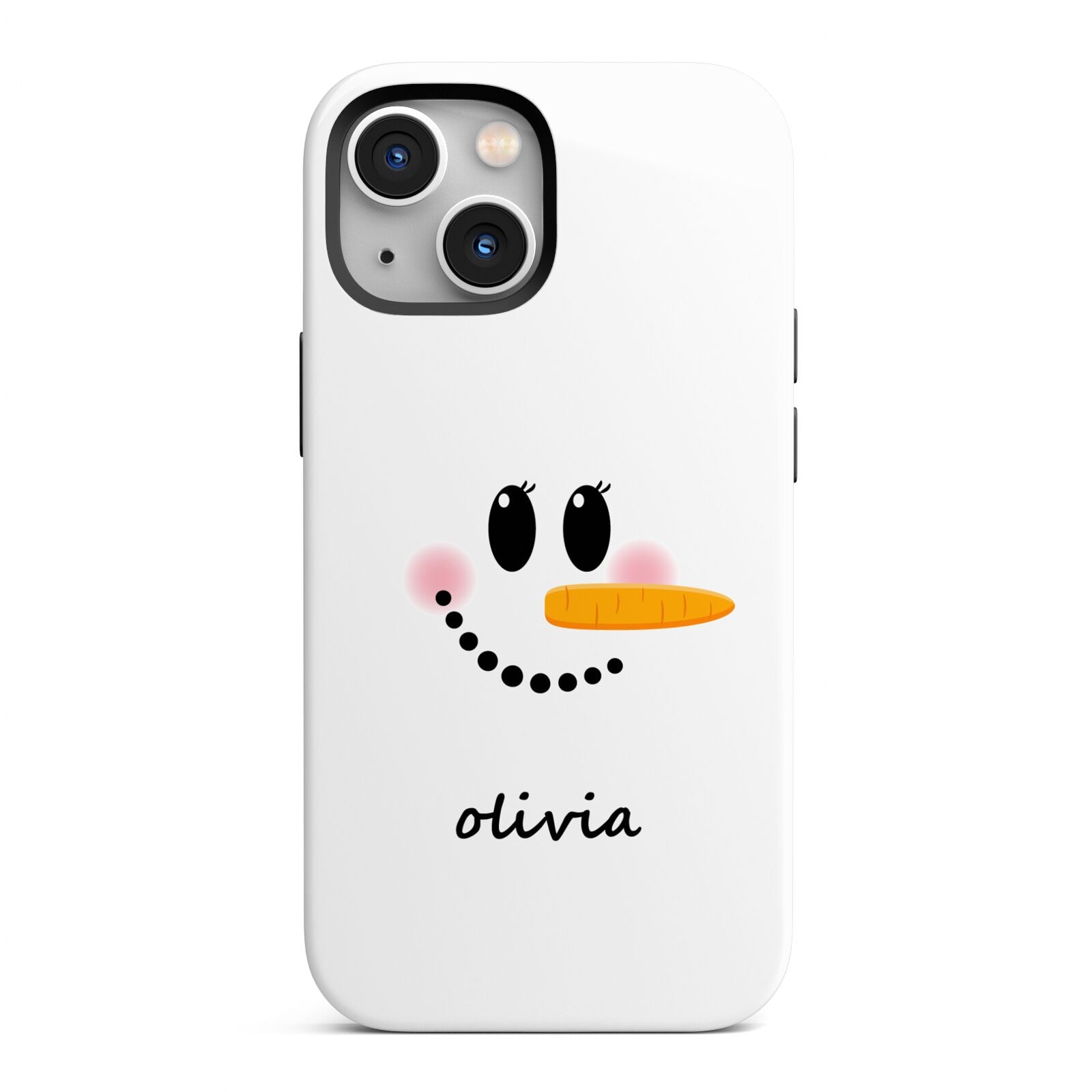 Personalised Snowwoman iPhone 13 Mini Full Wrap 3D Tough Case