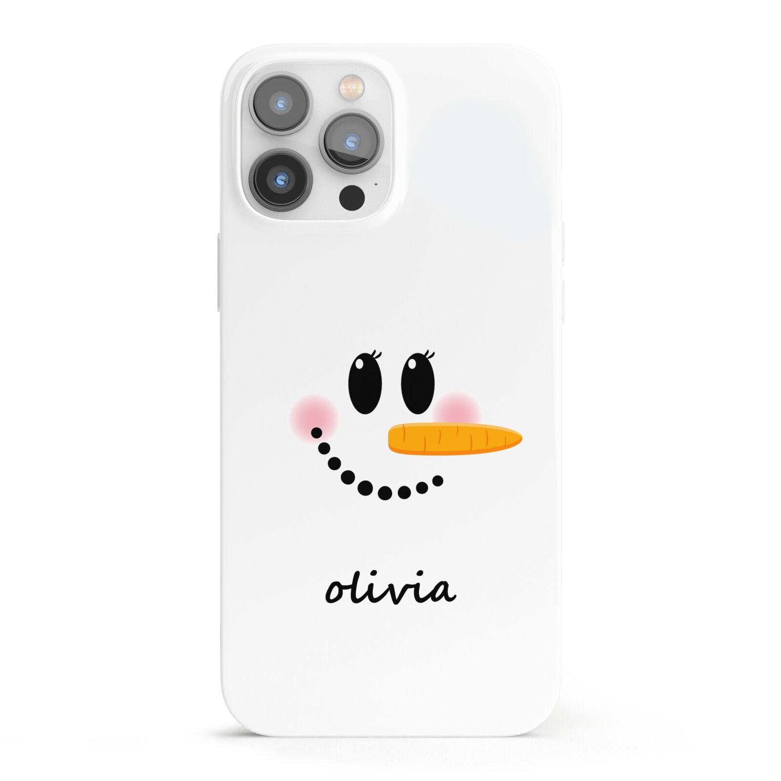 Personalised Snowwoman iPhone 13 Pro Max Full Wrap 3D Snap Case