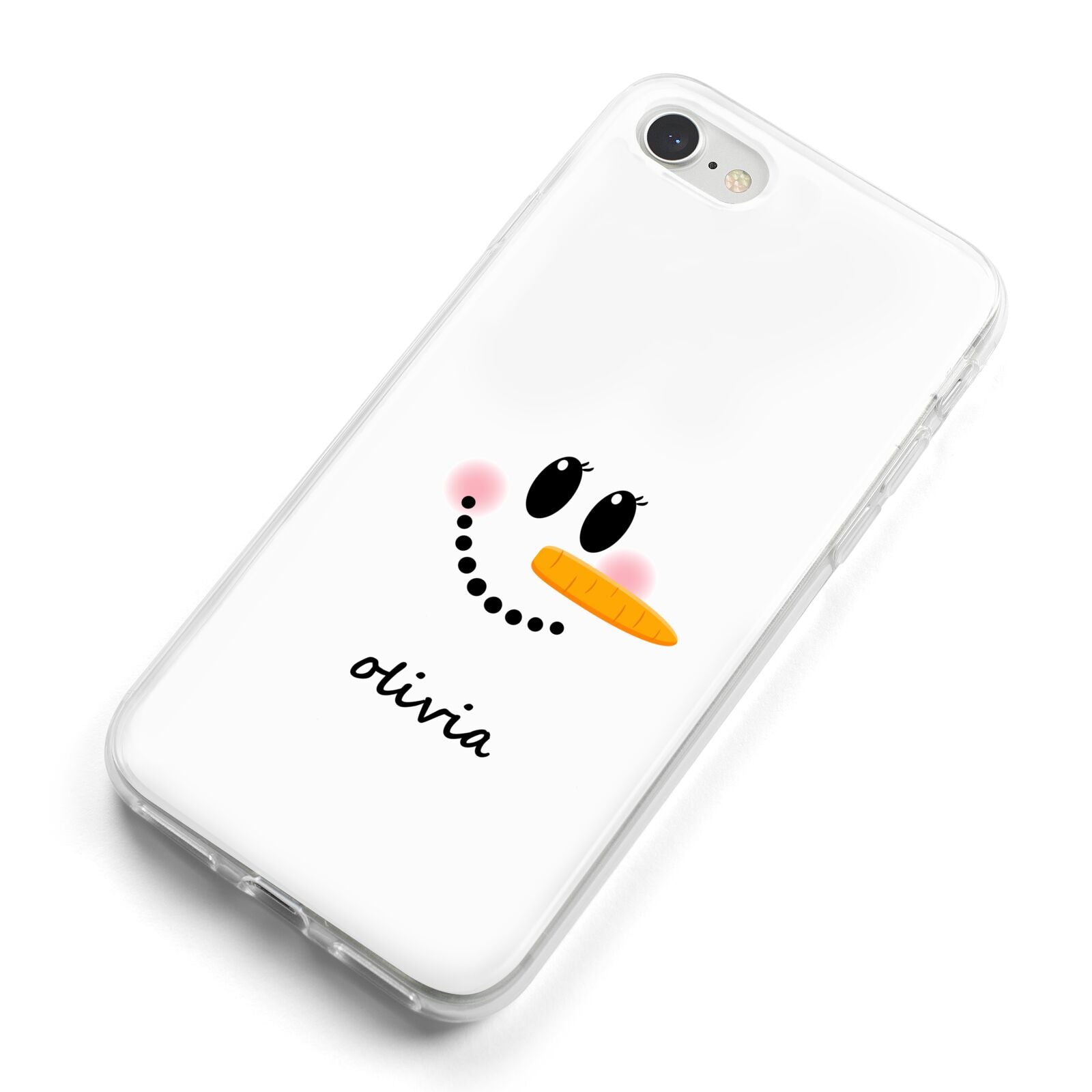 Personalised Snowwoman iPhone 8 Bumper Case on Silver iPhone Alternative Image