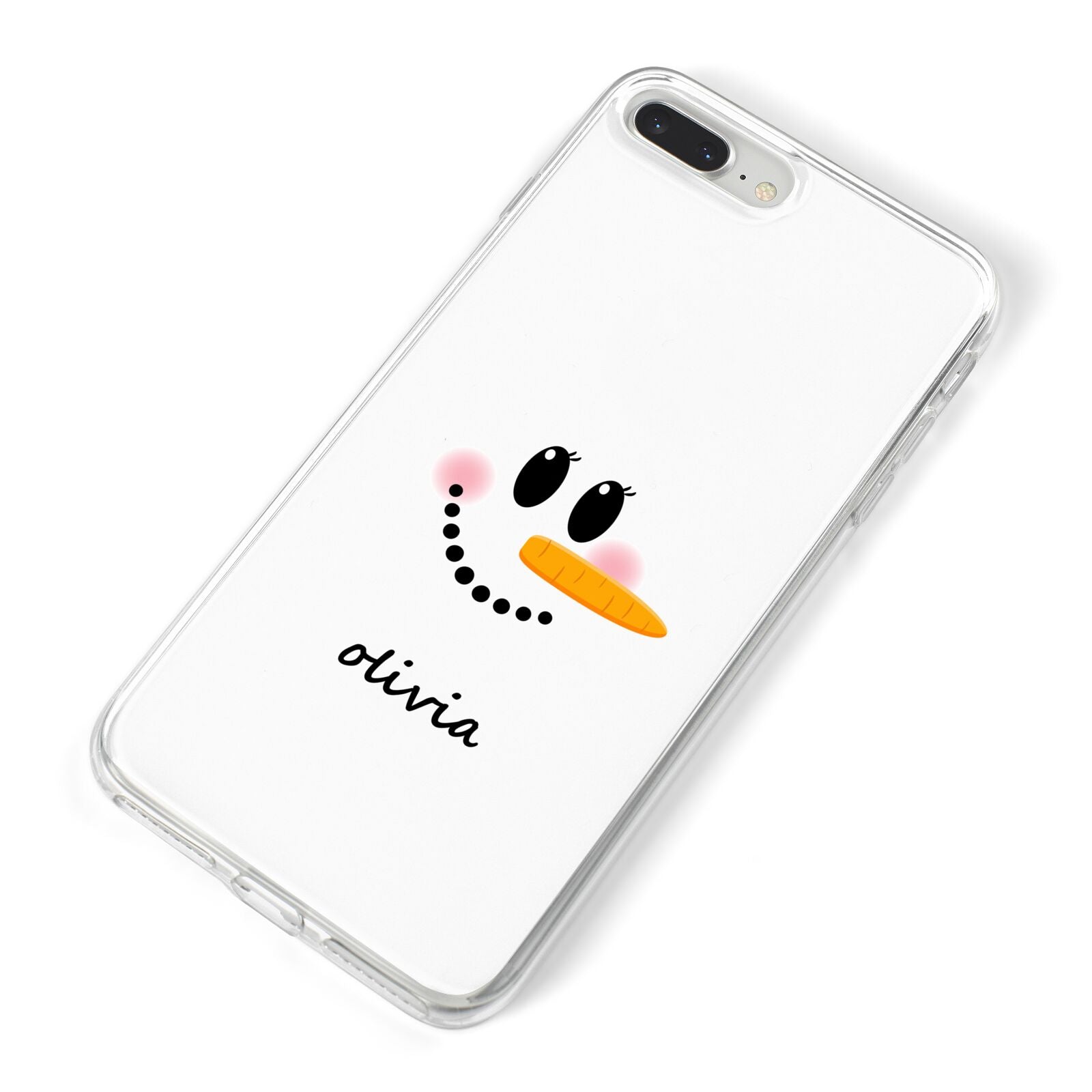 Personalised Snowwoman iPhone 8 Plus Bumper Case on Silver iPhone Alternative Image