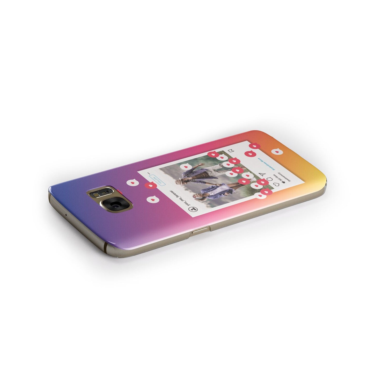 Personalised Social Media Photo Samsung Galaxy Case Side Close Up