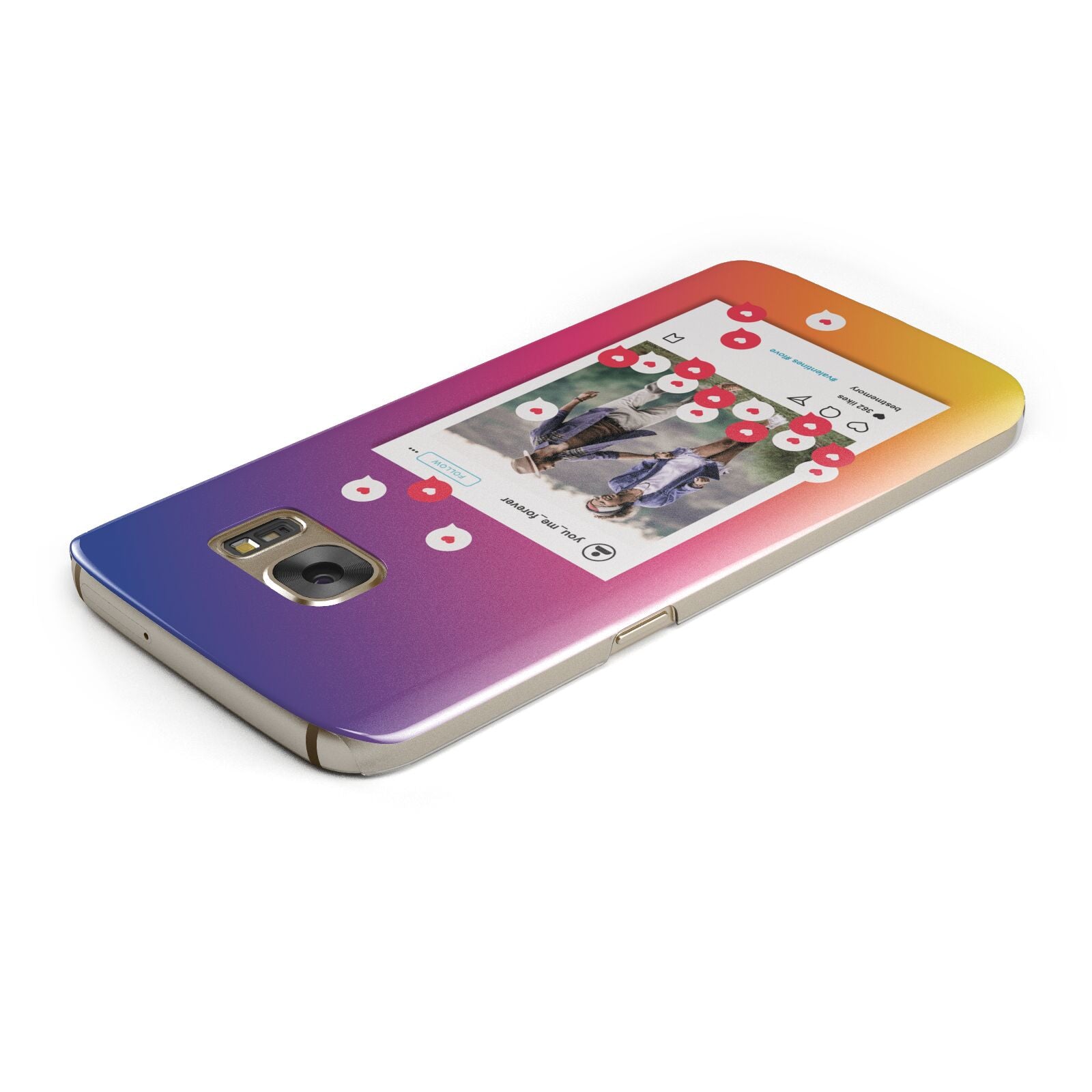 Personalised Social Media Photo Samsung Galaxy Case Top Cutout