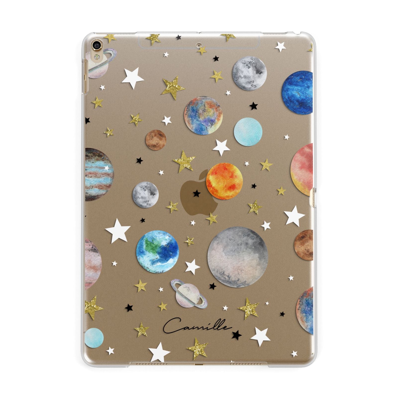 Personalised Solar System Apple iPad Gold Case