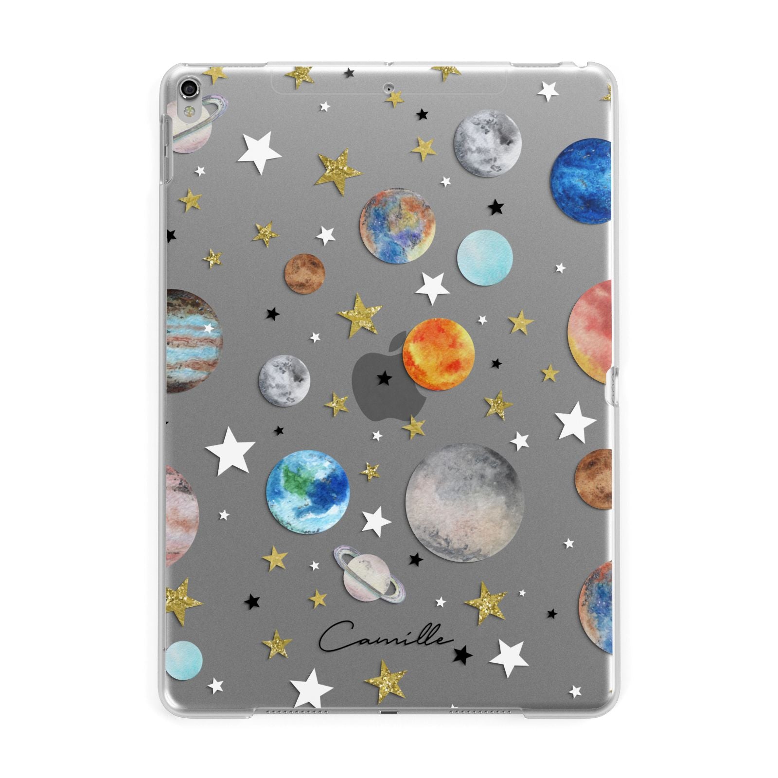 Personalised Solar System Apple iPad Silver Case