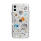 Personalised Solar System Apple iPhone 11 in White with Bumper Case