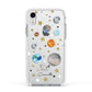 Personalised Solar System Apple iPhone XR Impact Case White Edge on Silver Phone