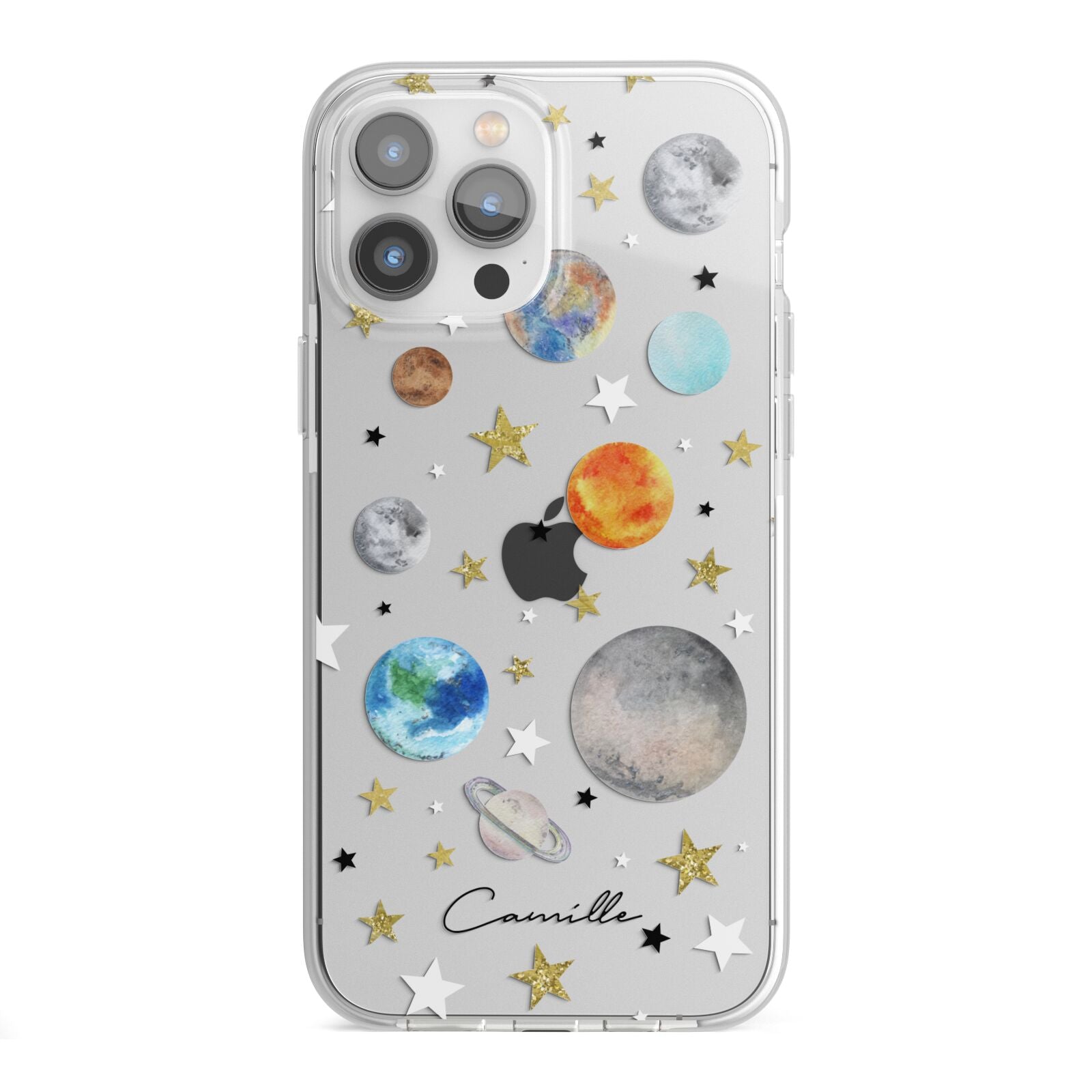 Personalised Solar System iPhone 13 Pro Max TPU Impact Case with White Edges