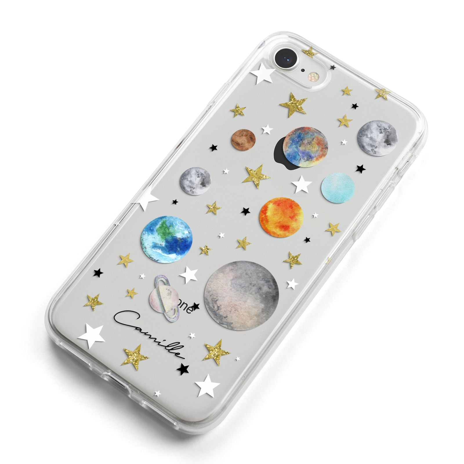 Personalised Solar System iPhone 8 Bumper Case on Silver iPhone Alternative Image
