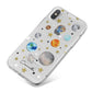 Personalised Solar System iPhone X Bumper Case on Silver iPhone