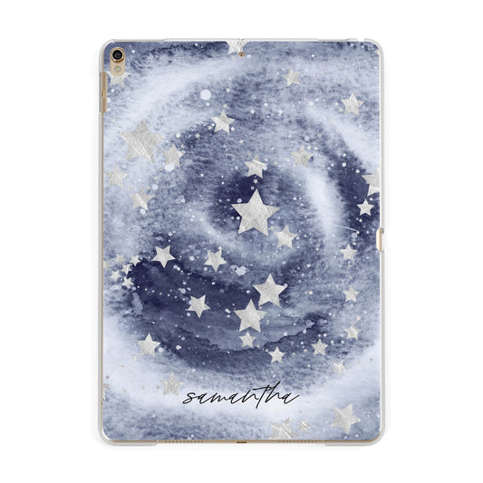 Personalised Space Apple iPad Gold Case