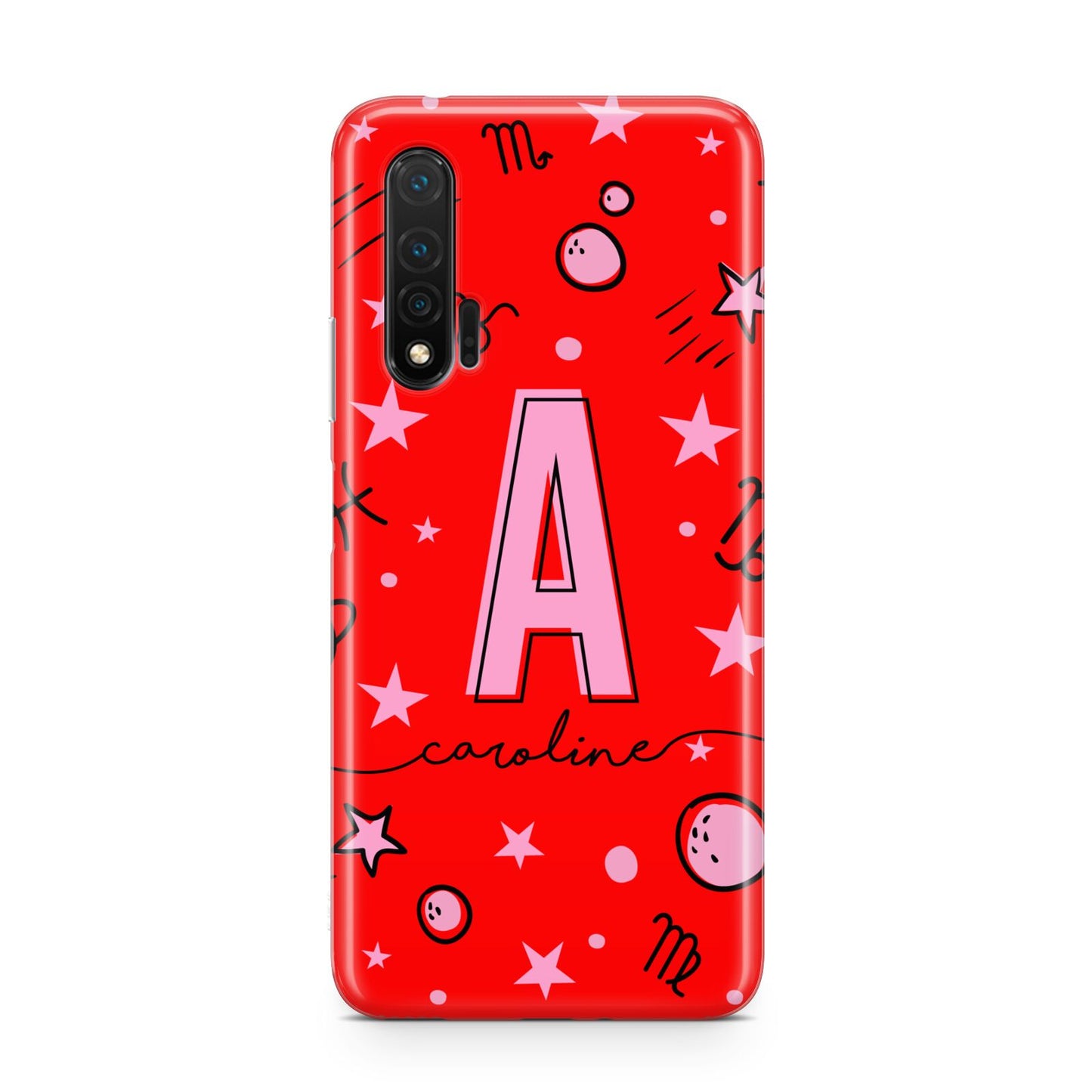 Personalised Space Initial Name Huawei Nova 6 Phone Case