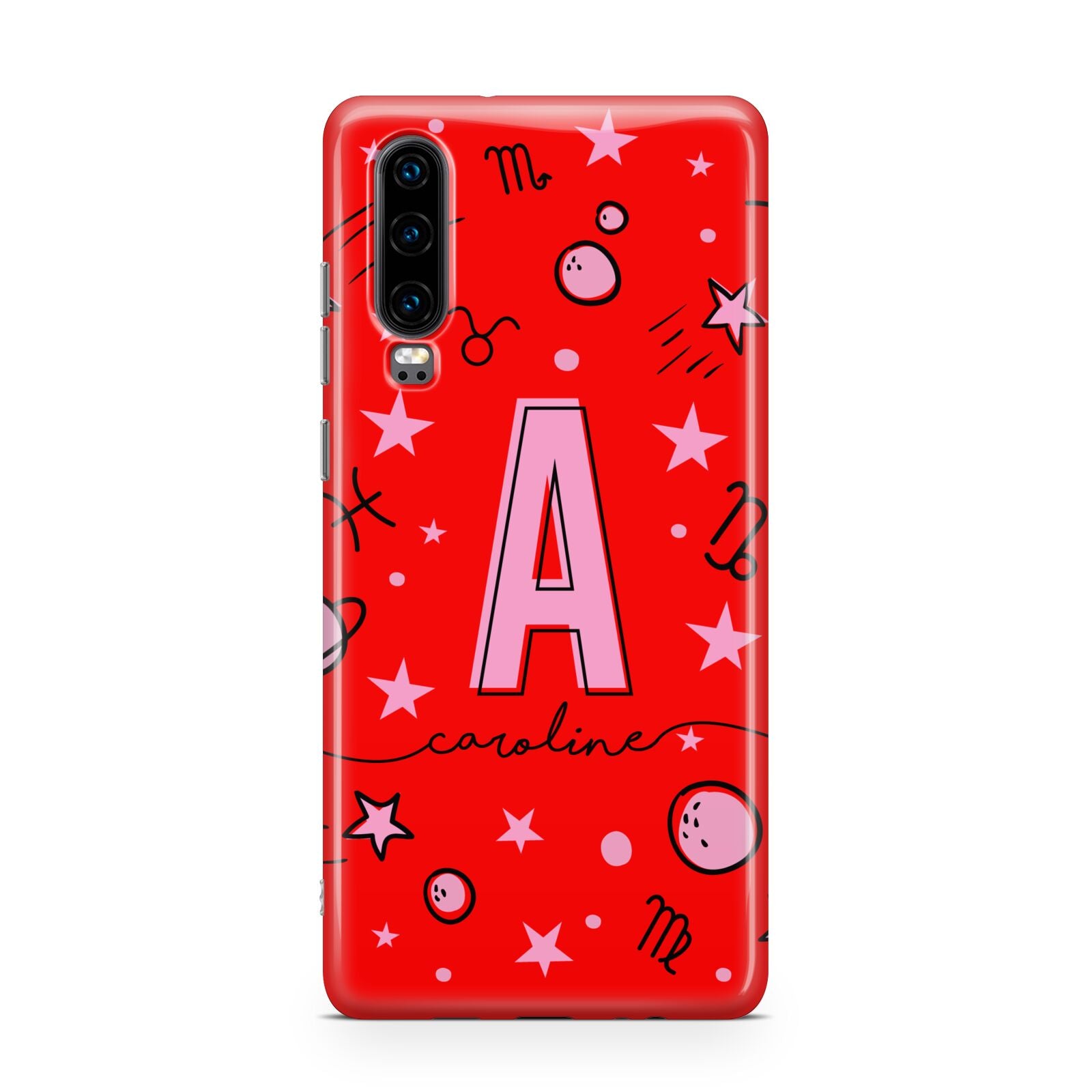 Personalised Space Initial Name Huawei P30 Phone Case