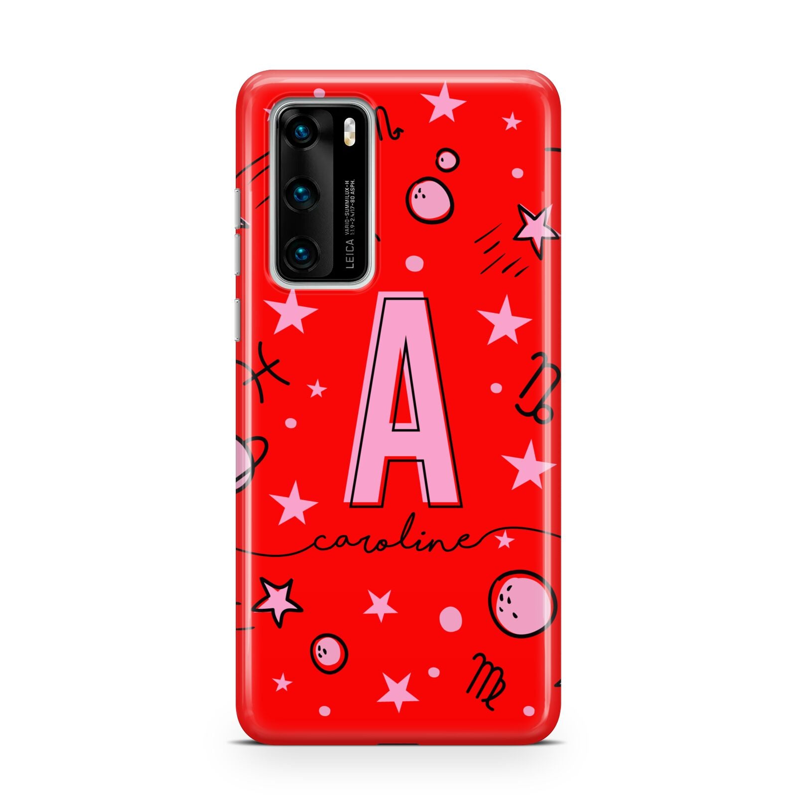 Personalised Space Initial Name Huawei P40 Phone Case