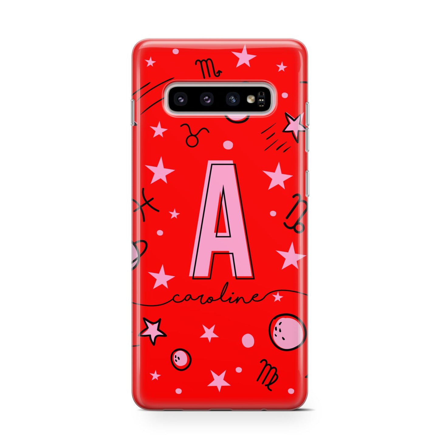 Personalised Space Initial Name Protective Samsung Galaxy Case