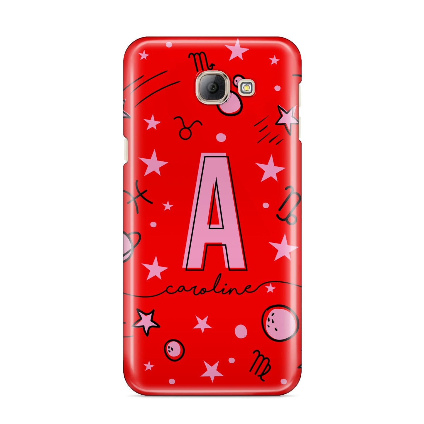 Personalised Space Initial Name Samsung Galaxy A8 2016 Case