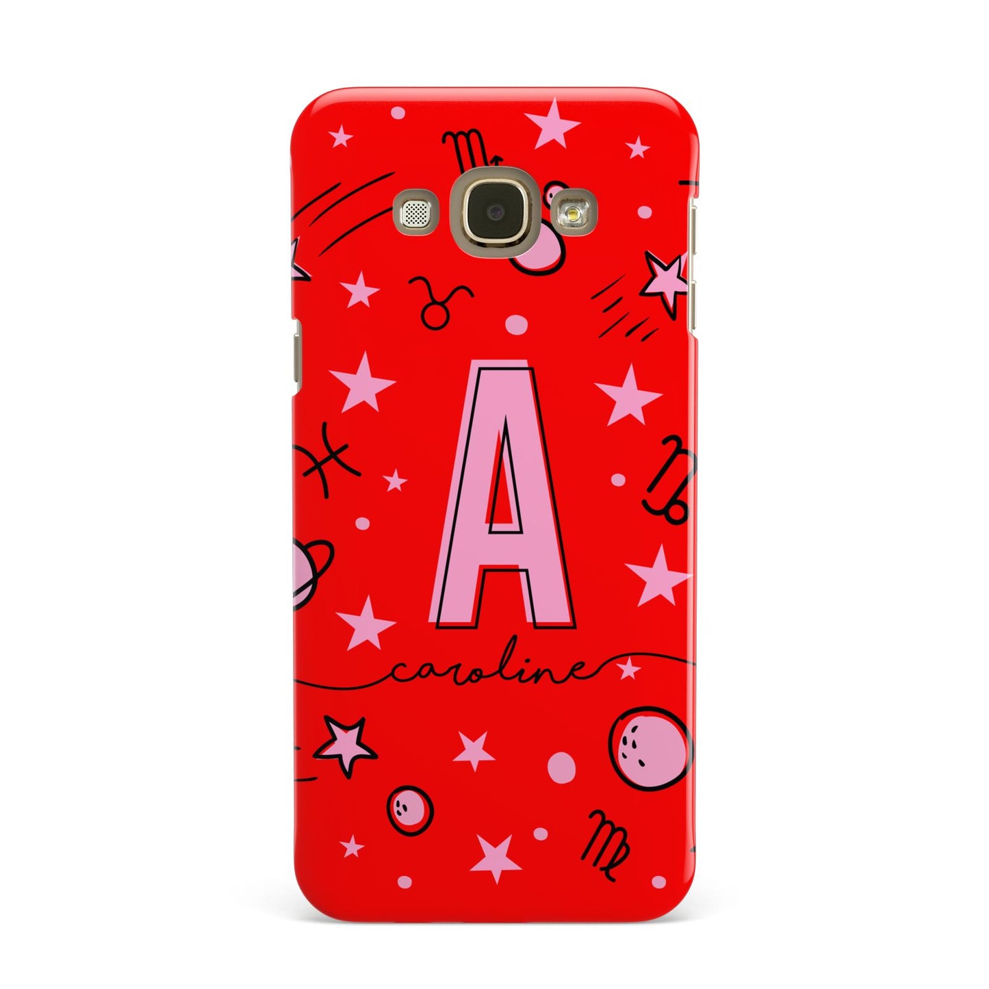 Personalised Space Initial Name Samsung Galaxy A8 Case