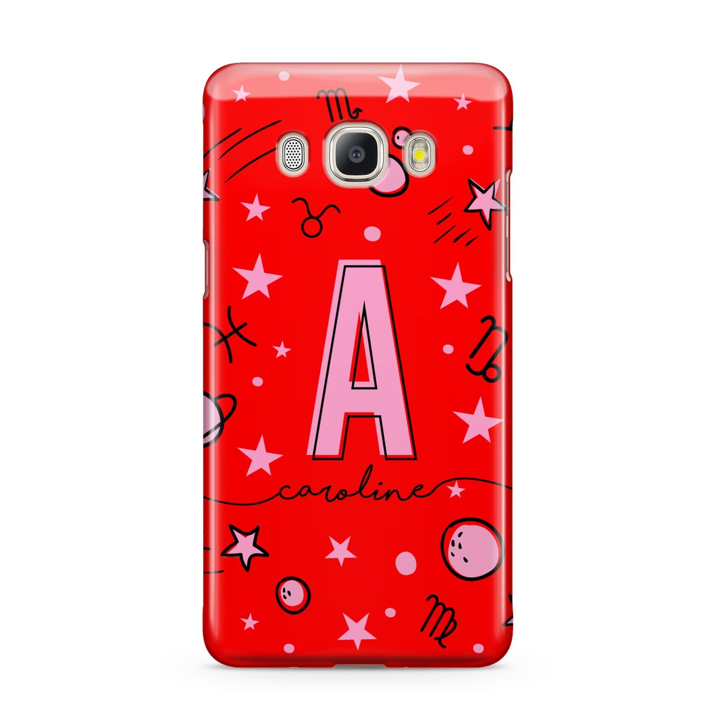 Personalised Space Initial Name Samsung Galaxy J5 2016 Case