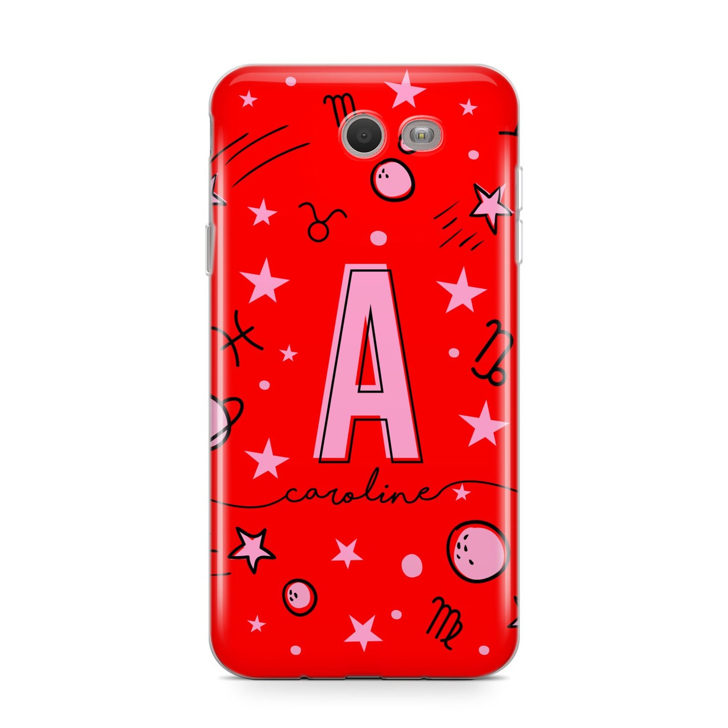 Personalised Space Initial Name Samsung Galaxy J7 2017 Case