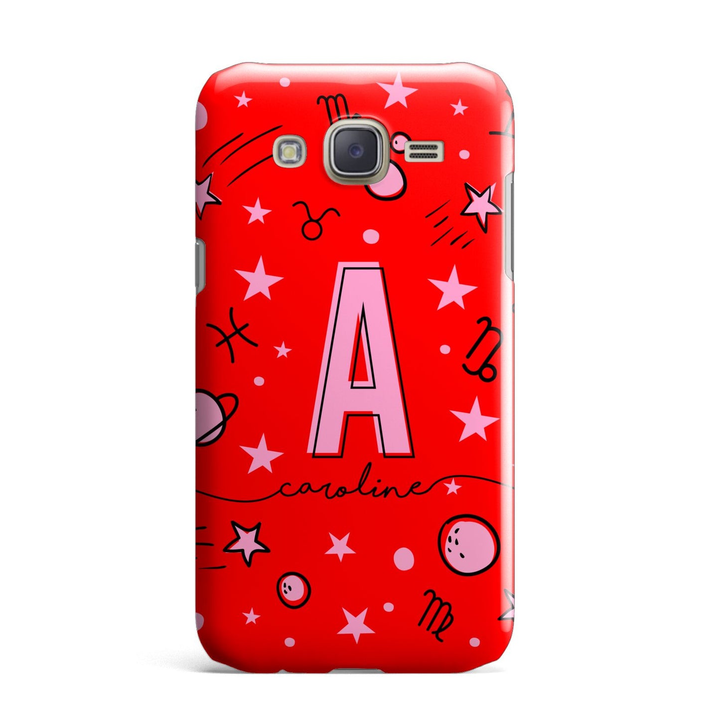 Personalised Space Initial Name Samsung Galaxy J7 Case