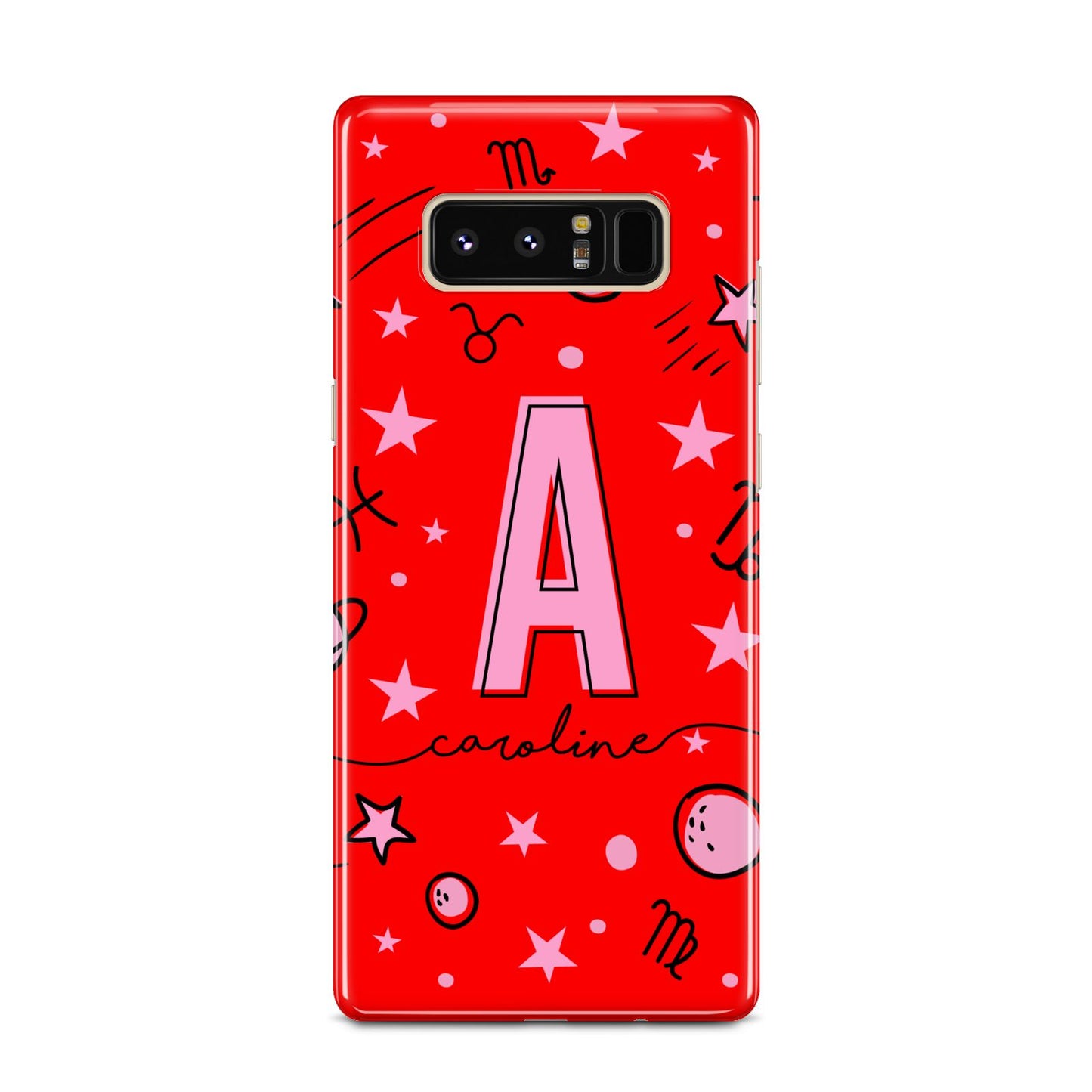 Personalised Space Initial Name Samsung Galaxy Note 8 Case