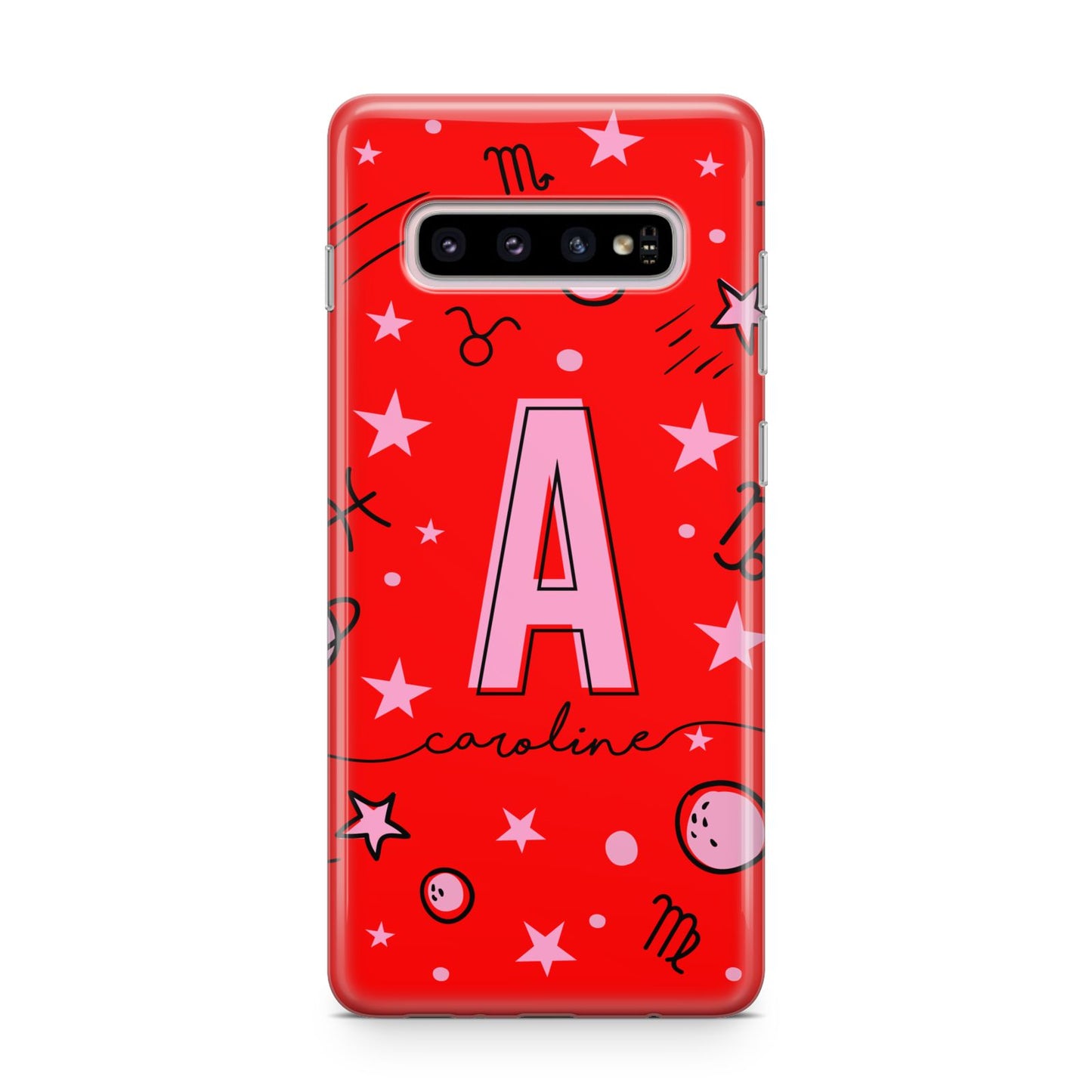 Personalised Space Initial Name Samsung Galaxy S10 Plus Case