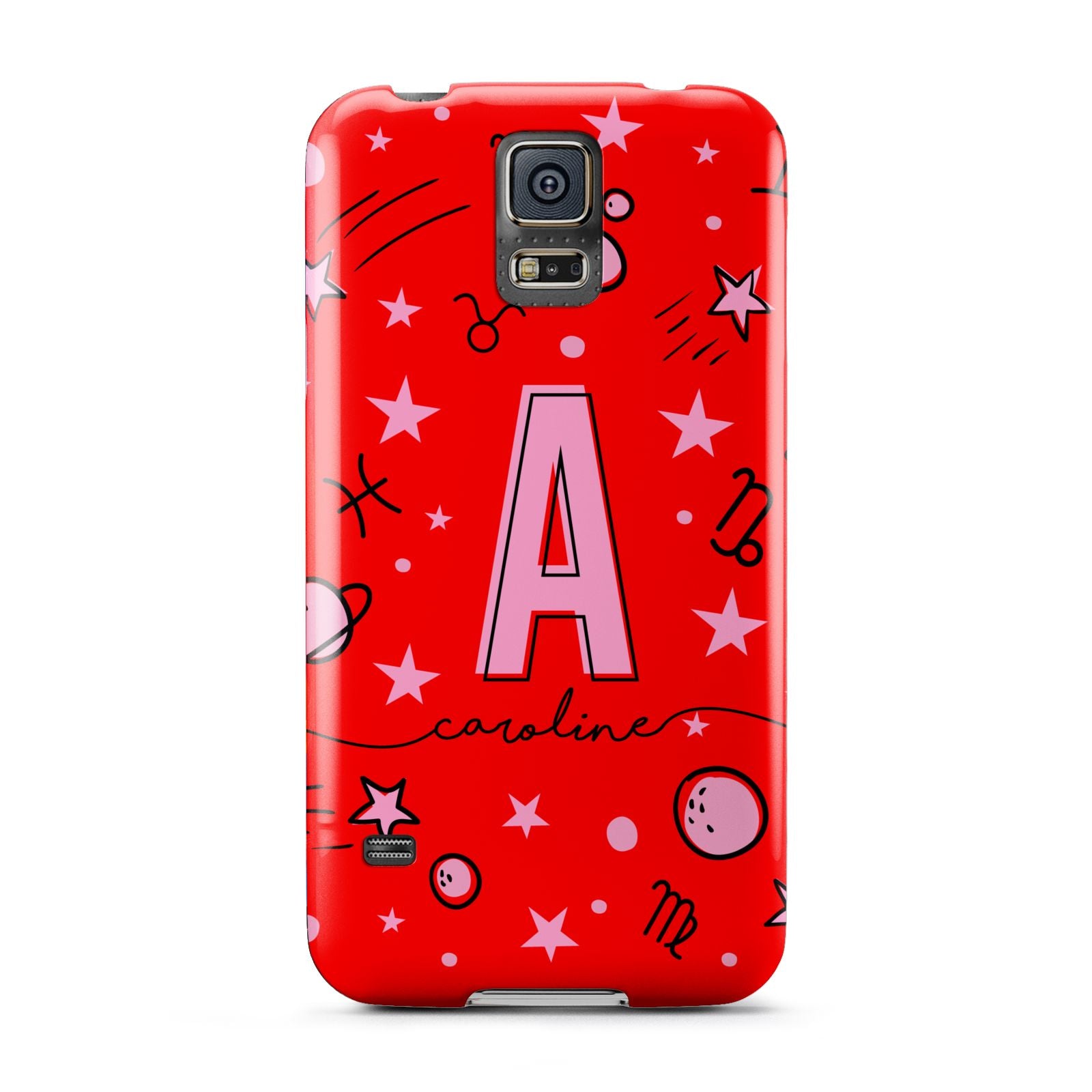 Personalised Space Initial Name Samsung Galaxy S5 Case