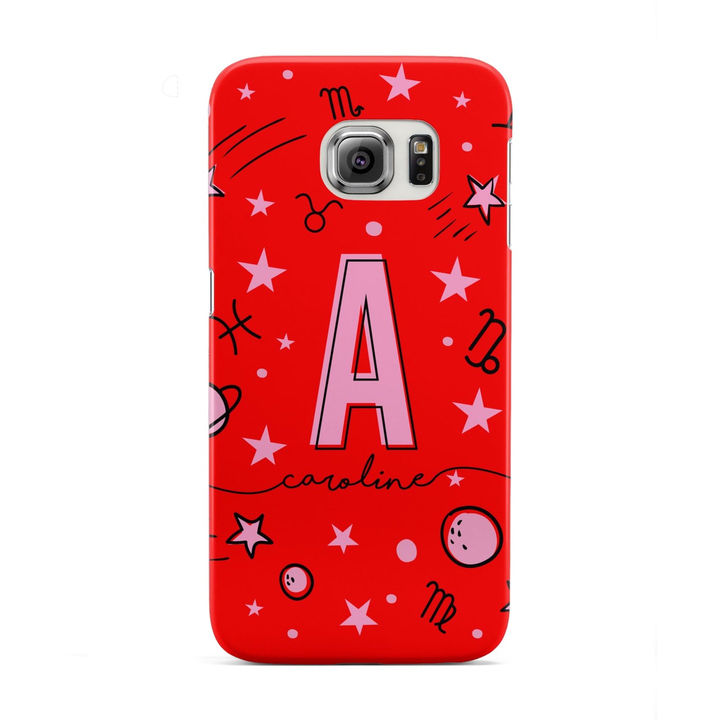 Personalised Space Initial Name Samsung Galaxy S6 Edge Case