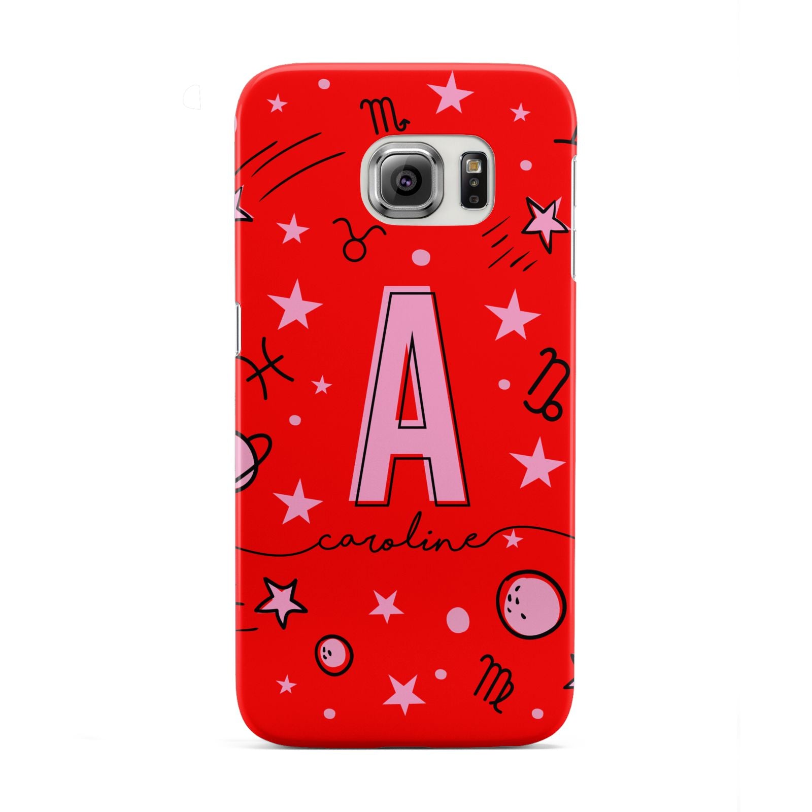 Personalised Space Initial Name Samsung Galaxy S6 Edge Case