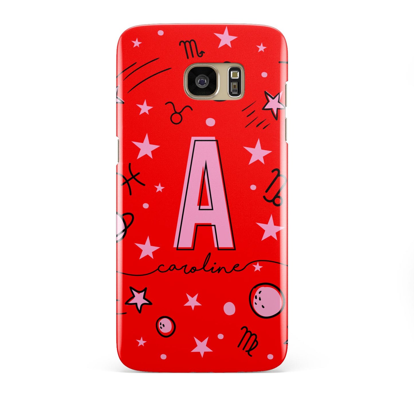 Personalised Space Initial Name Samsung Galaxy S7 Edge Case