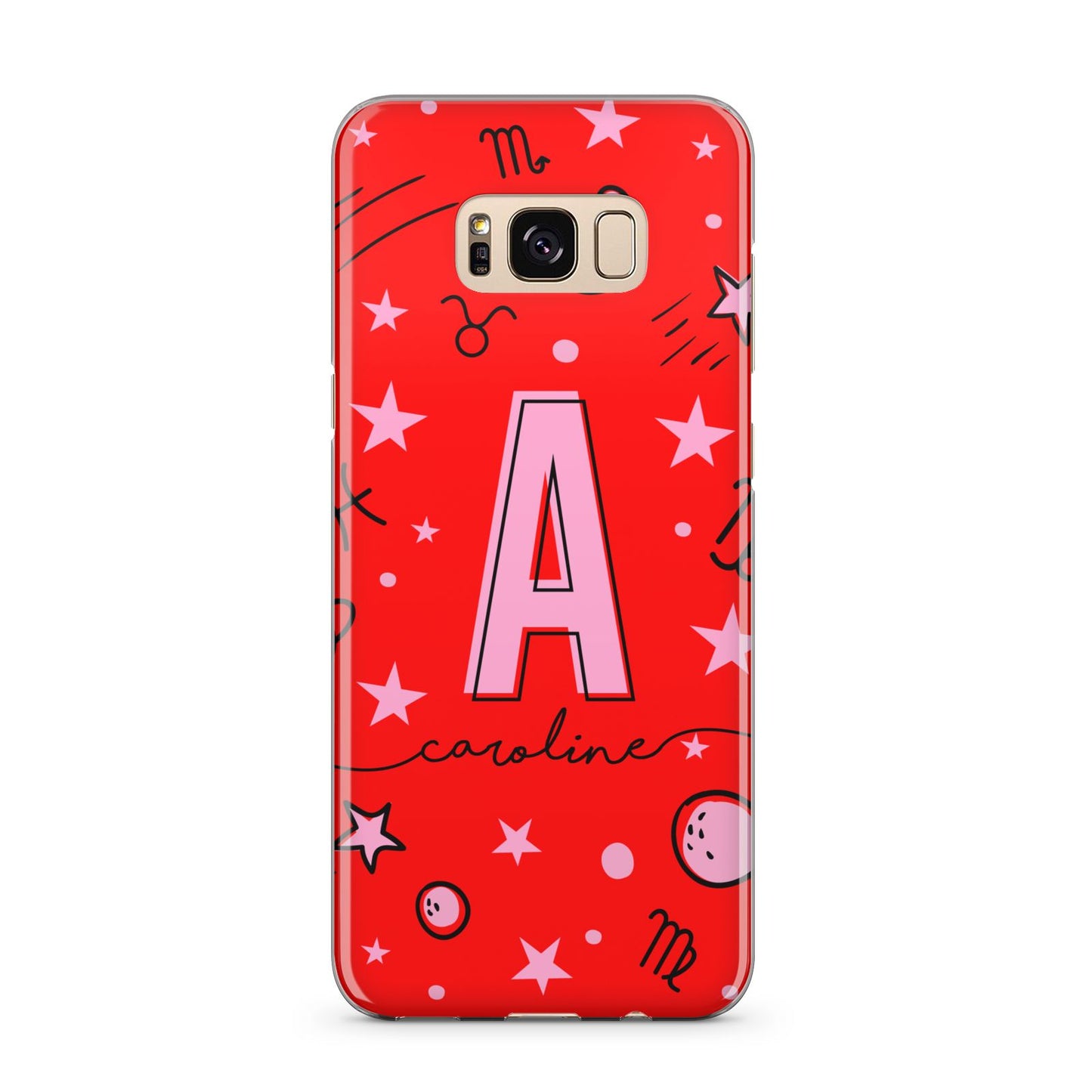 Personalised Space Initial Name Samsung Galaxy S8 Plus Case