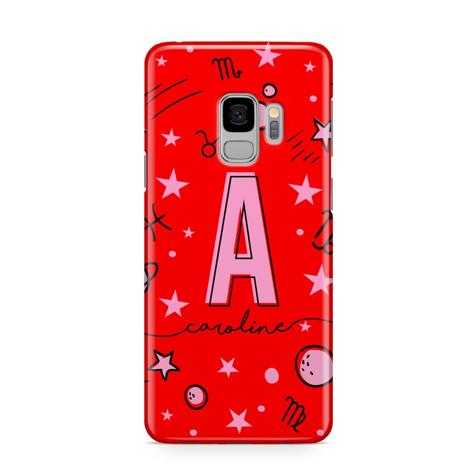 Personalised Space Initial Name Samsung Galaxy S9 Case