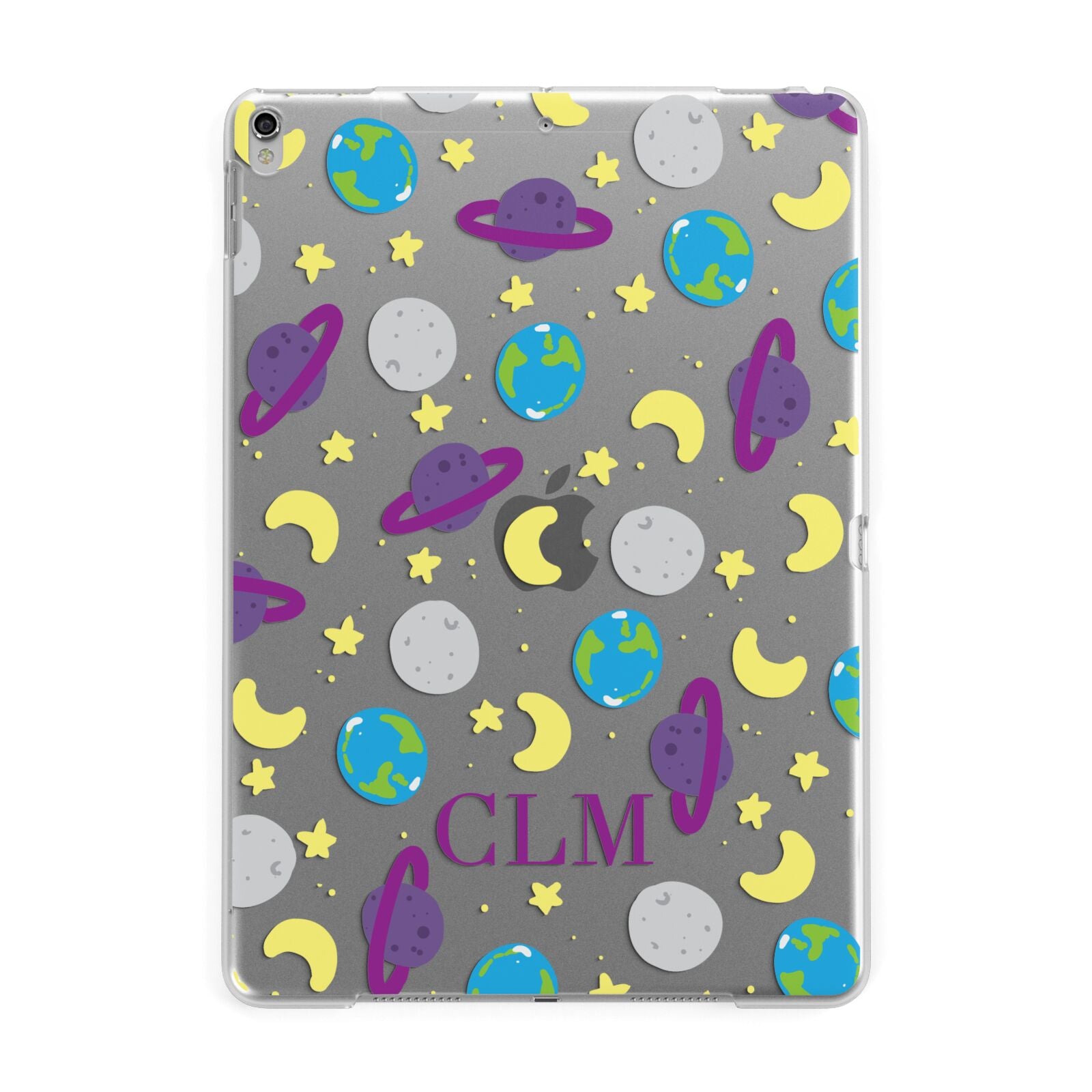 Personalised Space Initials Apple iPad Silver Case