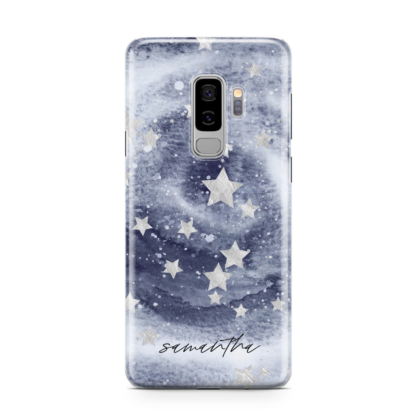 Personalised Space Samsung Galaxy S9 Plus Case on Silver phone