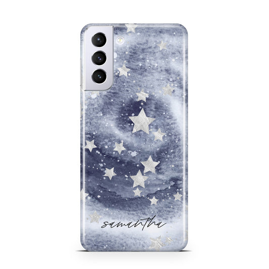 Personalised Space Samsung S21 Plus Phone Case