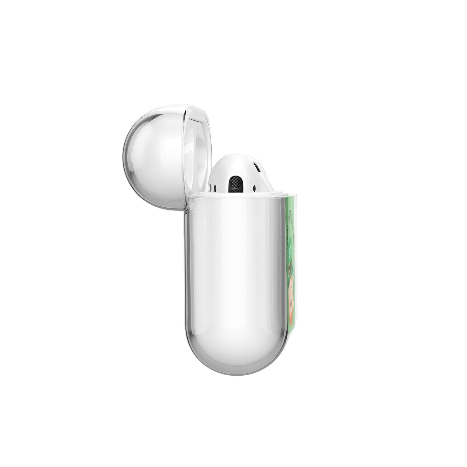 Personalised St Patricks Day Leprechaun AirPods Case Side Angle