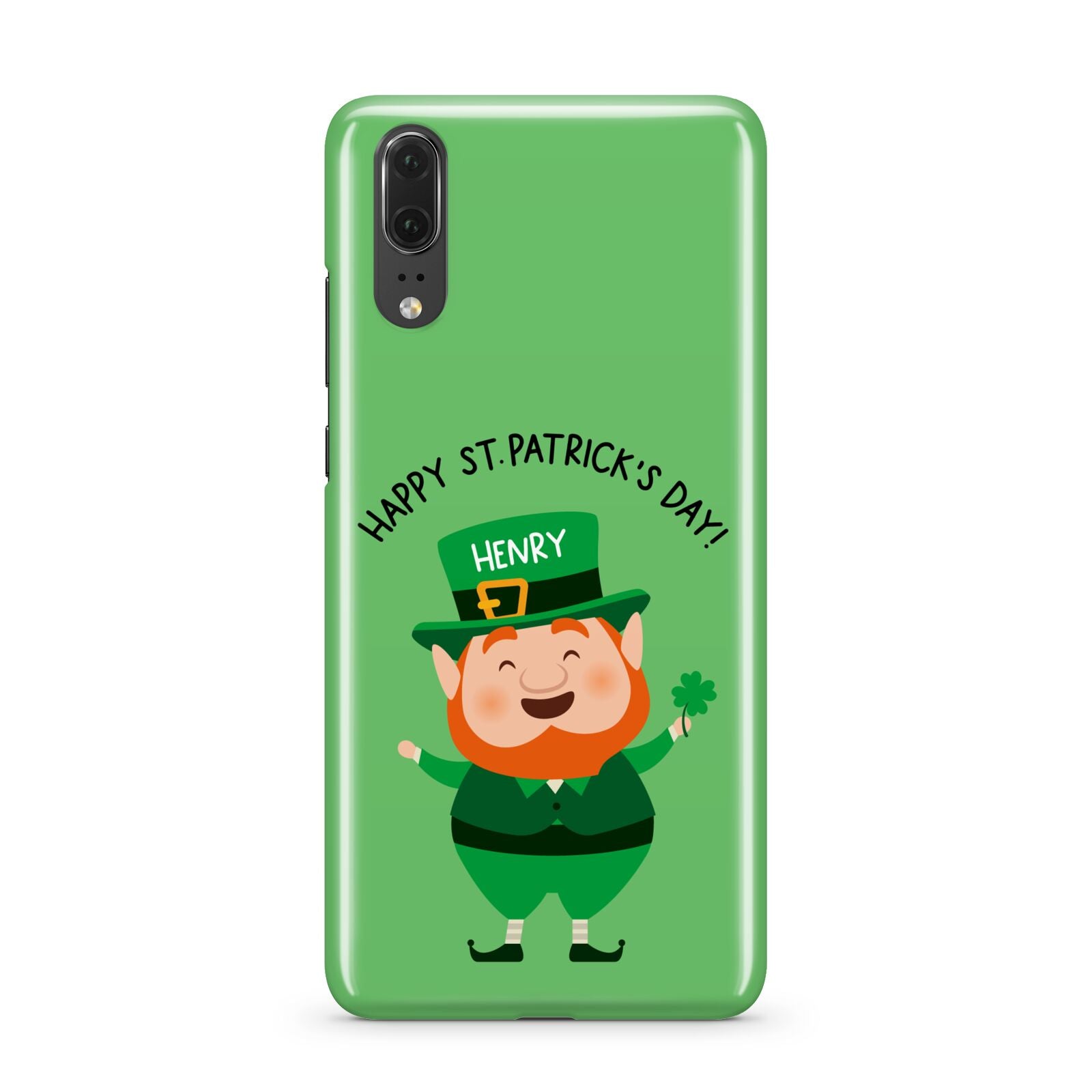 Personalised St Patricks Day Leprechaun Huawei P20 Phone Case